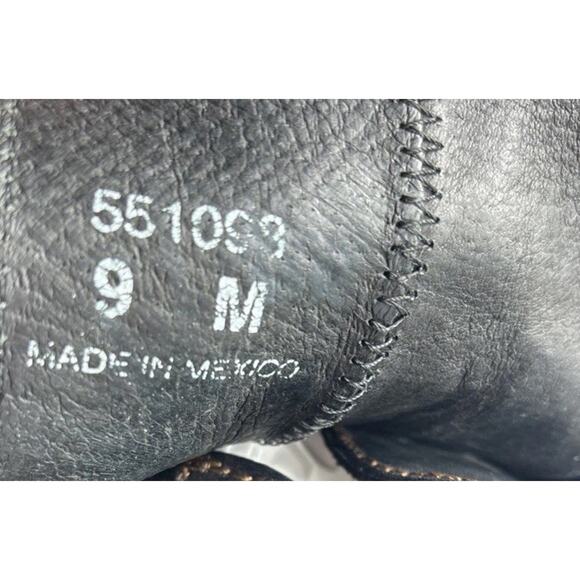 Vintage 1990\'s GBX Basics Genuine Leather Boots Men Size 9 Goth Rave Grunge